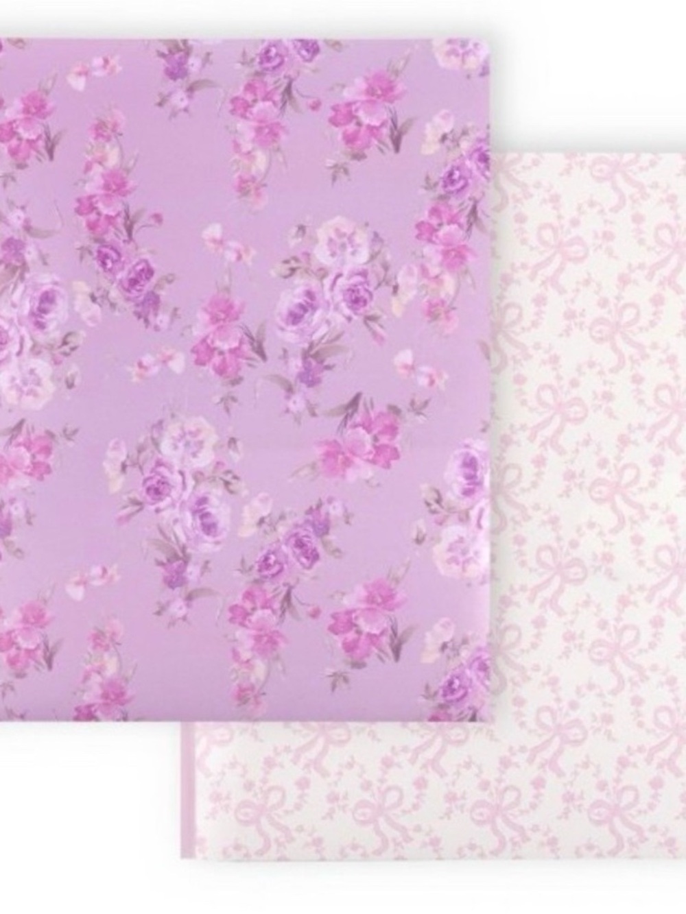 LoveShackFancy Floral Lavender & Light Pink Decorative Poly Folder Set